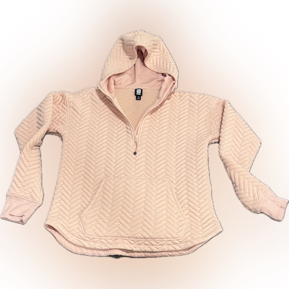 Ideology Blush Quilted Hoodie, EUC, Size M